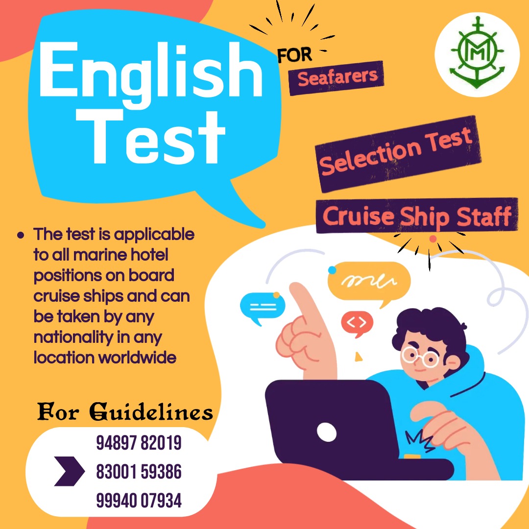 English Test for seafarers and cruise ship staff - Marine Service in Thoothukudi